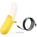 G Spot Banana Dildo Vibrator With 3 Thrusting Modes & 7 Vibration Modes, Rechargeable Silicone G Spot Vibrating Vibrator Adult Sex Toy For Woman