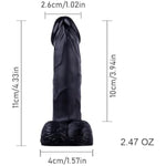 Realistic Dildo, Sex Toys For Beginners, Anal Plug For Women, Lesbians, Men, Gay And Couple (4" Black)