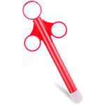 Lube Applicator Syringes, Lubricant Tube Shooter With Smooth Rounded Cap For Men, Women & Couples, Reusable, Easy Use & Clean [10Ml Scales][Red]