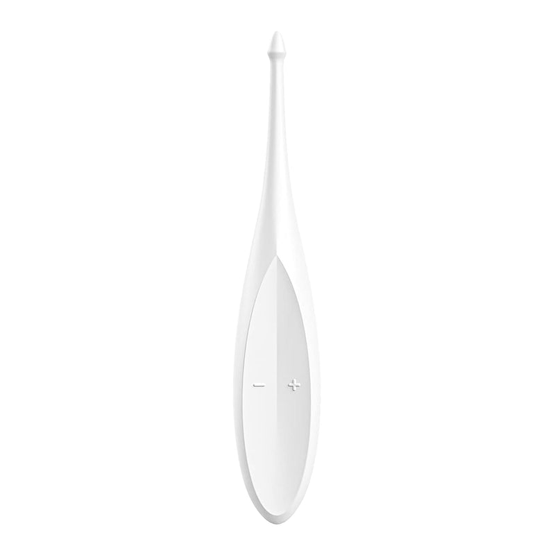 Twirling Fun Tip Vibrator - Lay-On Vibrator With Circulating Tip For Targeted Clitoris Stimulation And Erogenous Zones, Waterproof, Rechargeable (White)
