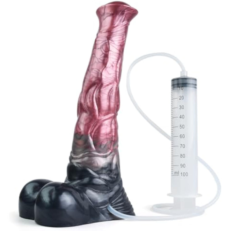 Ride To Victory, Bizarre Fantasy Cumming Dildo 8.9'' Insertable, Ejaculating Functional Pleasure Toy, Fandom Sensual Adult Masturbation Stimulating Device