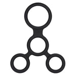 4-Ring Silicone Spreader Erection Enhancer with Individual Rings for Enhanced Sensations