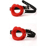 Sexy Red Lip Mouth Plug Lip O-Shaped Opening Device Couple Training Silicone Mouth Plug Sm Role Play Accessories Sex Toy