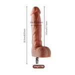 Sex Machine Attachment Vac-U-Lock 8.07 Inch Silicone Realistic Big Dildo - Lifelike Penis for Thrusting F-Machine and Vac-U-Lock Compatible Dildos Adult Sex Toys for Women Couples
