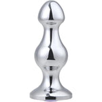 Metal Anal Beads Jeweled Base Long Anal Plug With 2 Beads For G-Spot Stimulation Prostate Massage Adult Sex Toy For Men Women