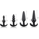 Anal Plug Set 4 Pcs Training Kit Butt Plug Anus Stimulation Sex Toys For Men Women(Lube Included)