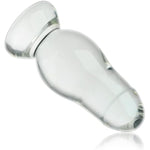 Large Glass Butt Plug Anal Sex Toy G Spot Masturbator Prostate Massage Huge Anal Trainer Glass Dildo For Women Men Couple Transparent (M)