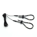 Electric Shock Stretchable Penis Ring 2Pcs With Beads Male Bondage Enlargement Cock Ring Electric Shock Set
