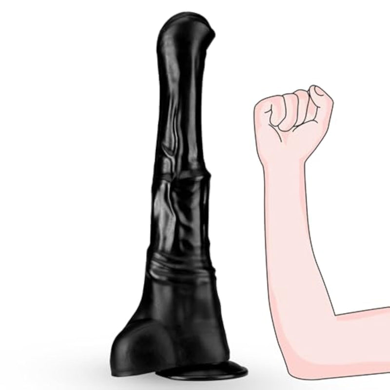 Extra Large Horse Dildo for Men and Women - 15 Inch Long Anal Plug with Suction Cup