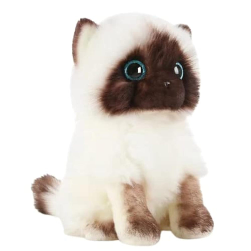 Lifelike Siamese Cat Stuffed Animal-White 7.87", Stuffed Cat Plush Toy,Little Cat Plush, Cat Stuffed Animals For Girls,Gifts For Kids, Home Decor