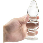 Glass Anal Plug Crystal Beginner Butt Plug Transparent Anal Bead Progressive Anal Trainer Adult Sex Toys For Men Women Couples