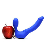 Strapless Slim Silicone Dildo Vibrating Couples Harness-Free Toy Set