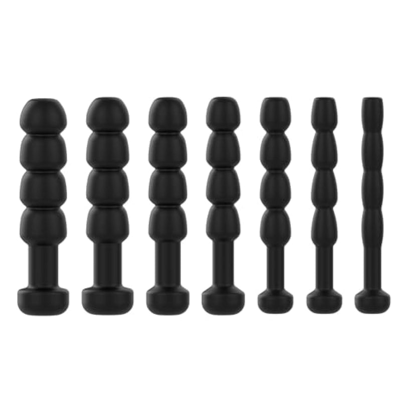 7Pcs Silicone Urethral Sound Kit Urethra Masturbation Rod 7Pcs Beaded Urethral Plug Set Hollow Catheter Tube Sex Toy For Men Penis Stretcher Trainer