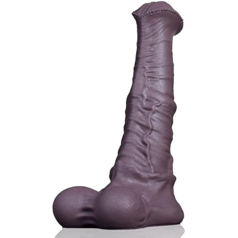 Realistic Horse-Inspired Dildo - Lifelike Texture & Design, Body-Safe Silicone, Suction Cup Base For Hands-Free Fun - Adult Toy For Pleasure & Exploration(Large) Brown
