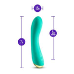 Blush Aria Luscious Af G-Spot Vibrator For Women - Rumbly 7-Mode Silicone Rechargeable Vibrating Wand W/Rumbletech Motor - Ipx7, Ultrasilk Smooth, Magna Charge Usb - Couples Adult Sex Toy - (Teal)