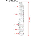 Realistic Double Ended Dildo,Large Transparent Double Head Glass Dildo,Double Dong Wand Massage Dildo,Lifelike Penis For Vaginal G-Spot Stimulator,Anal Adult Sex Toy For Women Lesbian Men(9.6In)
