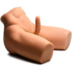Jock Poseable Torso With Thrusting Dildo For Men Women & Couples. Soft & Stretchy Real Feel Premium Textured Inner Tunnel Latex & Phthalate-Free. 1 Piece - Medium