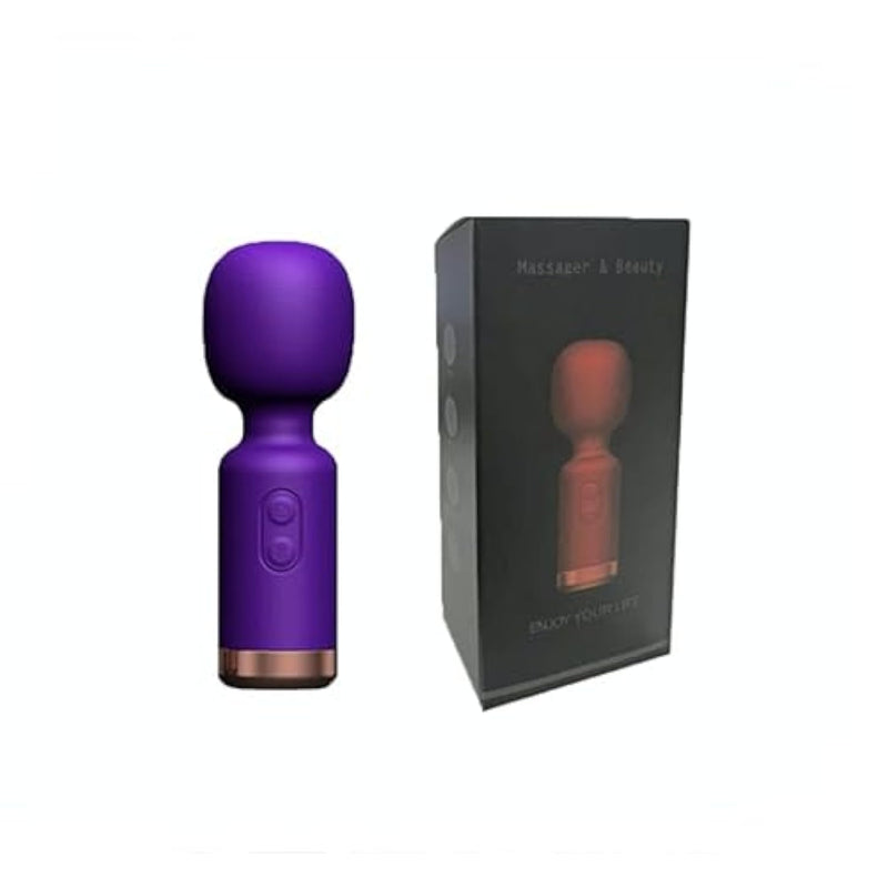 Flooseca Super Mini,Powerful Av Vibrator,Portable G Spot Clit Stimulator Vibrators, Wand Massager Sexy Toys For Adults With 10 Vibration Modes(Purple)
