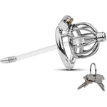 Chastity Cage Chasity Lock For Men With Silicone Tube Dark Design, Good Concealment, Penis Cages For Man,Couples Bondage Sm Sex Toys (40Mm/1.57In)