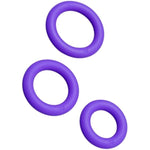 ROMP Remix Penis Ring Set | 3 Different Sized Cock Rings for Long Lasting Stronger Erections | Adult Sex Toys for Men & Couples Pleasure | Stretchy Silicone Stimulation Device | Waterproof | Purple