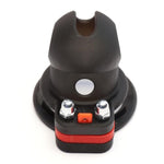 French Adjustable Chastity Belt Men Cock Cage Python-60 By , 5 Rings, Black