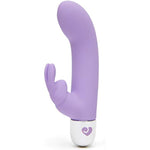 Frisky Rabbit Vibrator - 4 Inch Silicone Slimline G Spot Vibrator For Women - Beginner Friendly 10 Function Dual Stimulation Adult Sex Toy - Waterproof - Purple