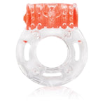 Vibrating Silicone Cock Ring for Couples - Orange Colorpop Quickie