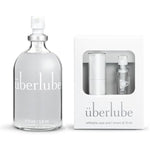 Home And Travel Bundle - Pearl White Travel Lube Kit + 112Ml Bottle Silicone Lube, Unscented, Flavorless, Works Underwater - 112Ml + White Kit