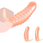 Finger Vibrators-2 In 1 Finger Massager Set, Silicone Finger Sleeves Penis Clitoris Massages G-Spot Stimulation Female Orgasm Masturbator Lesbian Sex Toys For Women Couples