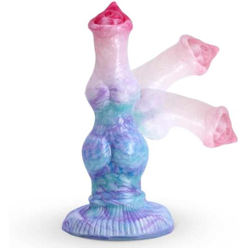 Realistic Dragon Dildo, 10Inch Big Thick Wolf Dildos With Knots Long Dog Silicone Dildo Monster Strap On Anal Dildos Sex Toys For Women Men And Couples