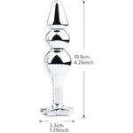 Anal Bead Butt Plug Adult 3 Beaded Training Beginners Sex Toys (Pentagram)
