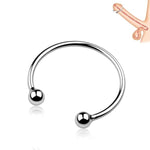 Stainless Steel Cock Ring For Men Glans Ring In 6 Sizes Open Pleasure Ring With 2 Beads For Penis Massage Increase Stimulation Bdsm Male Penis Ring Sex Toys (M)