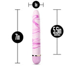Strawberry Fields 7" Wand Vibrator, Gentle, Satiny Smooth Finish, Not Overly Buzzy, Perfect For Beginners, Pink Marble