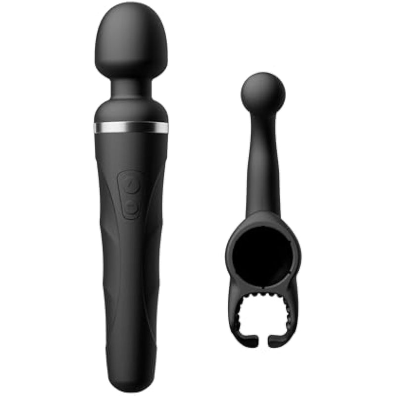 Domi 2 Vibrator Wand Massager Anal Sex Toy For Male + Domi 2 Wand Vibrator Attachment For Men Gift Kit For Men Couples Pleasure