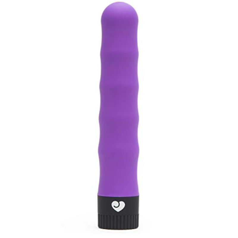 Silencer Vibrator - 7 Inch Vibrator For Women - Multispeed Quiet Massager - Rounded Tip & Wavy Shaft For Stimulation - Waterproof - Purple