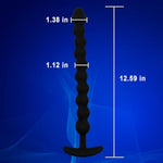Extra Long Silicone Anal Chain with 10 Flexible Balls and Butt Plugs for Men and Women