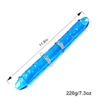 11.8 * 1.3 Inches Realistic Double Sided Dildo,Slim Small Anal Dildo With Veins And Thin Glans Double End Dildo, Perfect For Beginner Women And Lesbian Couples Double Head Long Dildo(Blue)