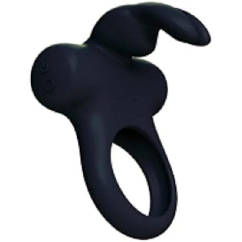 Frisky Bunny Vibrating Ring, Black