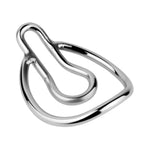 Stainless Steel Male Chastity Device with Belt and Clip for Exercising a Man's Penis