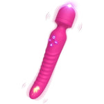 G Spot Vibrator Wand, Heating Function Sex Wand Massager For Clitoris, G-Spot Stimulation, Waterproof Dildo Sex Toy With 7 Powerful Vibrations Dual Motor Stimulator For Women Or Couple(Pink)