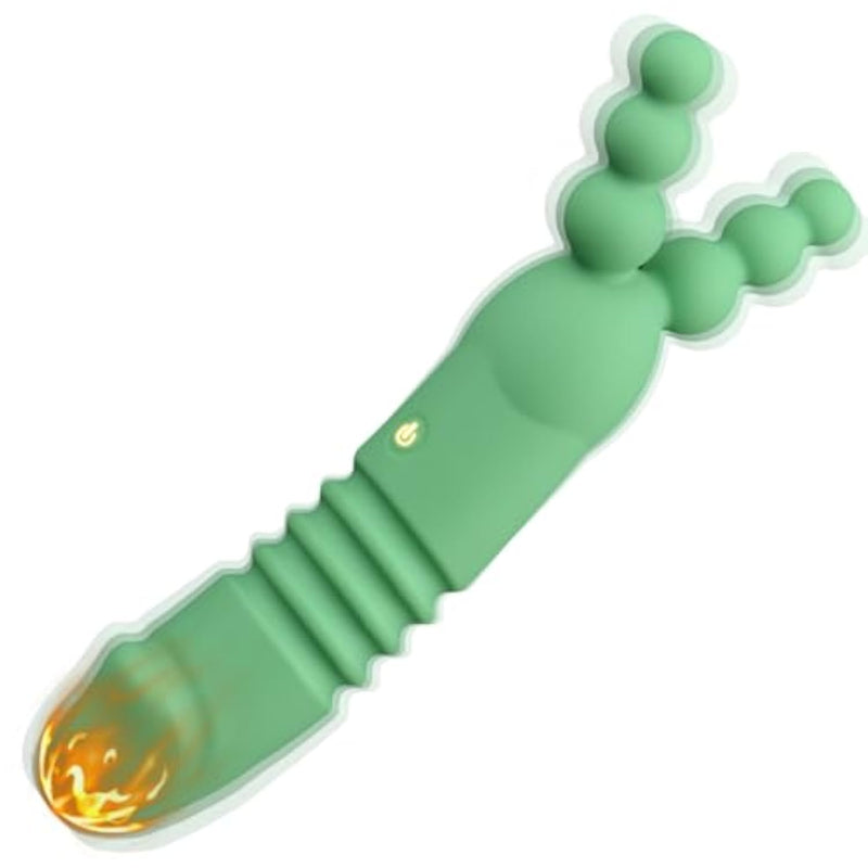 Pea'S Monster Dual Vibrating Dildo Adult Sex Toys,Heatable10 Modes Waterproof Clitoral Vagina & Anal Stimulation Vibrator,Women Masturbate Climax Dildos Sex Toy For Couple Games Pleasure