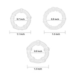 Penisring Cockrings,6 Pcs Different Sizes Silicone Penis Sleeve Penis Trainer,Stretchy Longer Harder Stronger Erection Semen Lock Caged,Delay Ejaculation Time Lasting Sex Toys For Men,White