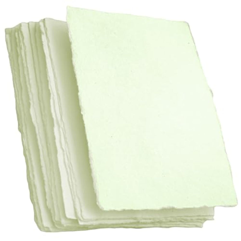 Handmade Deckled Edge Cotton Paper - Cold Pressed Texture for Artistic Projects