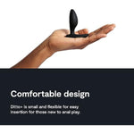 Ditto+ Vibrating Butt Plug | App & Remote Control Vibe For Men, Women & Couples | Vibrator With 10 Modes | Silicone Butt Plug | Waterproof Anal Toy | Rechargeable Adult Sex Toys | Satin Black