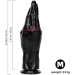 Fist Dildo Black Hand Dildo Anal Plug Butt Plug With Strong Suction Cup 3 Sizes Vaginal G-Spot Anal Pleasure Trainer Penis Sex Toys For Men Women Masturbation (M)