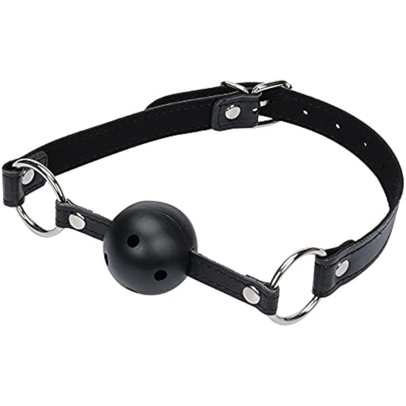 Breathable Ball Gag, Bondage Mouth Gag, Leather Adjustable Strap, (Bdsm Kit, Sex Toys, Bondage, Dominatrix Toys, Mouth Gag, Ballgags, Restraint, Gags, Bondage Gear, Ball Gags)