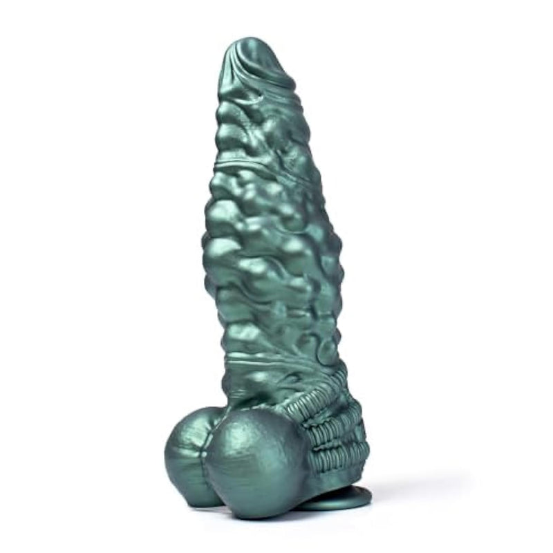 Punk Fantasy Dildo With Suction Cup - Waterproof Perkin Silicone Penis With Mechanical Texture, Unisex, Realistic Unisex Sex Toy For Prostate And G-Spot Stimulation
