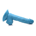 Blue Dildo with Balls, 6.5 Inch Length, Phthalate-Free PVC Material