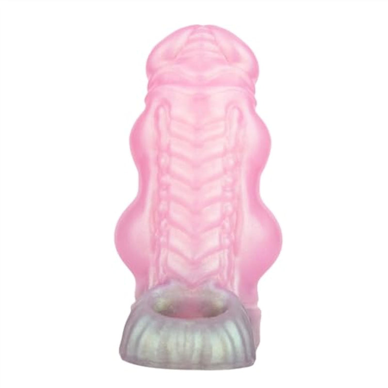 Monster Penis Sleeve For With Stand Silicone Cock Sheath With Cock Ring Hollow Penis Enlarger Pennis Extender Adult Sex Toys (B)