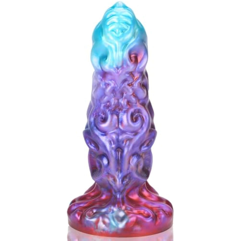 Realistic Monster Dildo Thick Animal Penis G- Spot Massage Liquid Silicone Anal Plugs Buttplug With Strong Suction Cup For Men Women Couples Hands-Free Play (L)